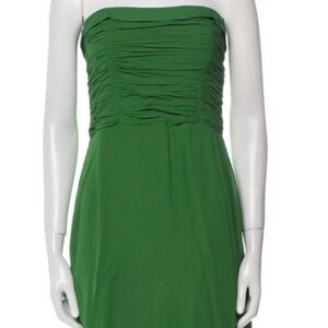 Reformation Green Midi Strapless Dress, Sz 8